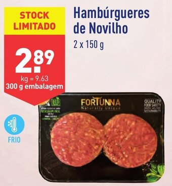 ALDI Hambúrgueres de Novilho promoção