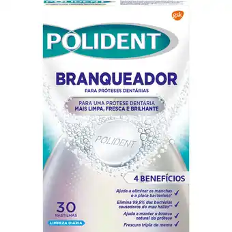 Continente Pastilhas limpeza de próteses dentárias branqueadoras promoção