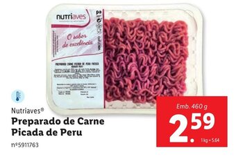 Lidl Nutriaves Preparado de Carne Picada de Peru promoção