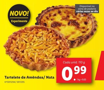 Lidl Tartelete de Amêndoa/ Nata nº5911294/ 5911295 promoção