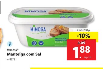 Lidl Mimosa Manteiga com Sal Emb. 250 g promoção