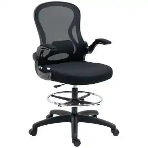 Brico Depôt Silla de escritorio malla, espuma, tablero multicapa, nylon negro promoção