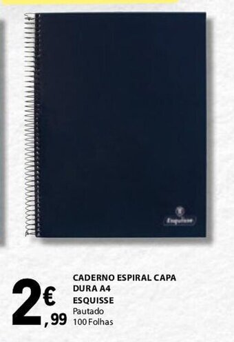 E.Leclerc CADERNO ESPIRAL CAPA DURA A4 ESQUISSE Pautado promoção