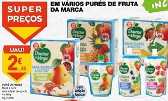 E.Leclerc PURÉ DE FRUTA 4X90g promoção