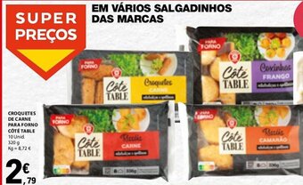 E.Leclerc CROQUETES DE CARNE PARA FORNO CÔTÉ TABLE 320g promoção
