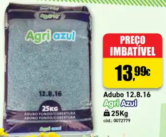 Agriloja Adubo 12.8.16 Agri Azul 25kg promoção