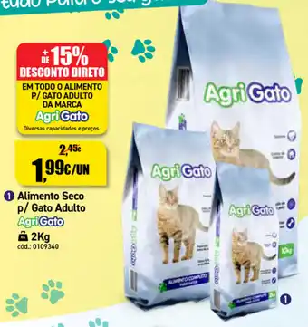 Agriloja Alimento Seco p/Gato Adulto 2kg promoção