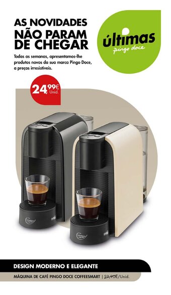 Pingo Doce MÁQUINA DE CAFÉ PINGO DOCE COFFEESMART promoção