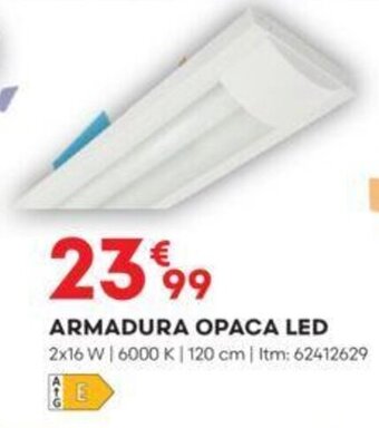 Bricomarché ARMADURA OPACA LED 2x16 W | 6000 K | 120 cm | ltm: 62412629 promoção