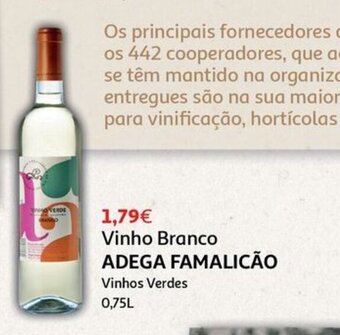 Auchan Vinho Branco ADEGA FAMALICÃO Vinhos Verdes 0.75L promoção