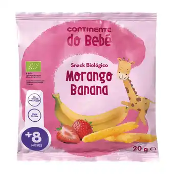 Continente Snack para bebé morango e banana +8m promoção