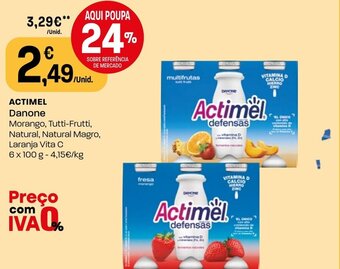 Intermarché ACTIMEL Danone 6x100g promoção