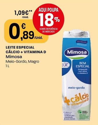 Intermarché LEITE ESPECIAL CÁLCIO + VITAMINA D Mimosa 1L promoção