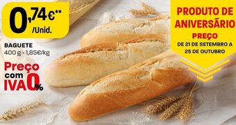 Intermarché BAGUETE 400g promoção