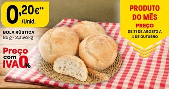 Intermarché BOLA RÚSTICA 85 g promoção