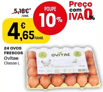 Intermarché 24 OVOS FRESCOS Ovitae Classe L promoção