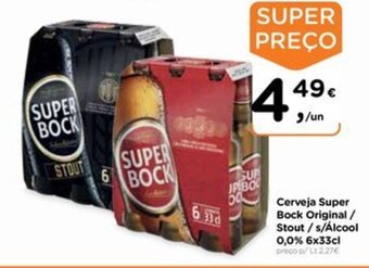 Aqui é fresco Cerveja Super Bock Original / Stout/s/Álcool 0,0% 6x33cl promoção