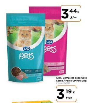Aqui é fresco Alim. Completo Seco Gato Carne / Peixe UP Pets 2kg promoção