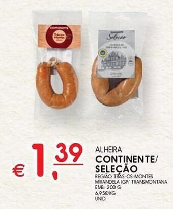 Meu Super ALHEIRA CONTINENTE/ SELEÇÃO EMB: 200G promoção
