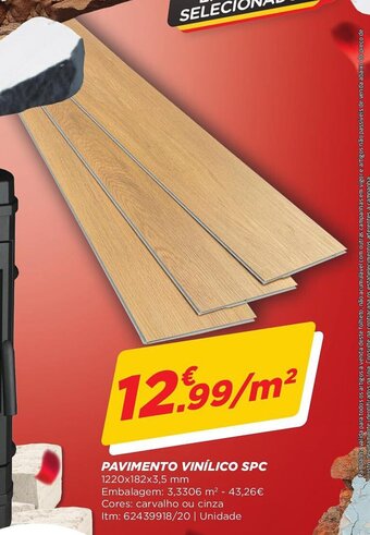 Bricomarché PAVIMENTO VINÍLICO SPC 1220x182x3,5 mm promoção