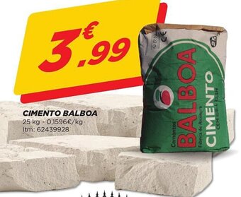 Bricomarché CIMENTO BALBOA 25 kg promoção