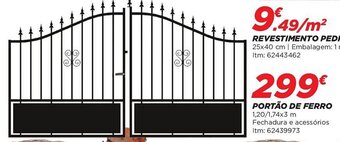 Bricomarché PORTÃO DE FERRO 1,20/1,74x3 m promoção