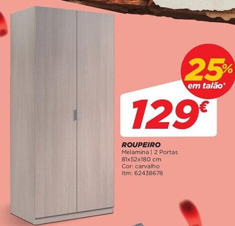 Bricomarché ROUPEIRO Melamina | 2 Portas 81x52x180 cm promoção