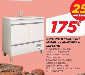 Bricomarché CONJUNTO "TRAFFIC" MÓVEL + LAVATÓRIO + ESPELHO promoção