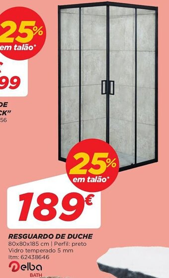 Bricomarché RESGUARDO DE DUCHE 80x80x185 cm promoção