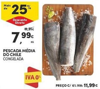 Continente PESCADA MÉDIA DO CHILE CONGELADA promoção
