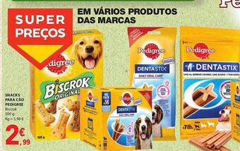 E.Leclerc SNACKS PARA CÃO PEDIGREE 500g promoção