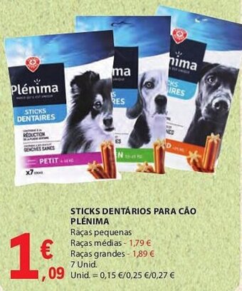 E.Leclerc STICKS DENTÁRIOS PARA CÃO PLÉNIMA promoção