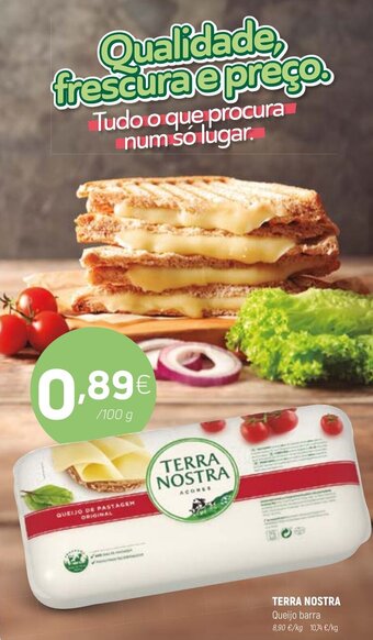 Coviran TERRA NOSTRA Queijo barra promoção