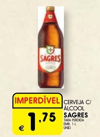 Meu Super CERVEJA C/ ALCOOL SAGRES EMB: 1l promoção