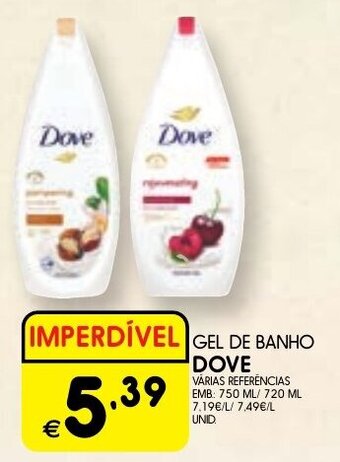 Meu Super GEL DE BANHO DOVE 750ML promoção
