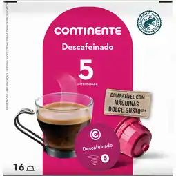 Continente Cápsulas de café descafeinado promoção