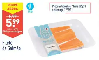 ALDI Filete de Salmão 400g promoção