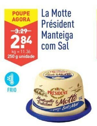 ALDI La Motte Président Manteiga com Sal 250g promoção