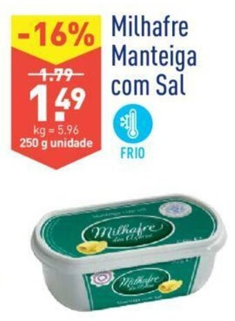 ALDI Milhafre Manteiga com Sal 250g promoção