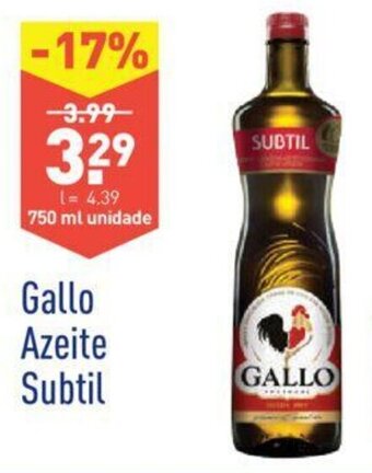 ALDI Gallo Azeite Subtil 750ml promoção