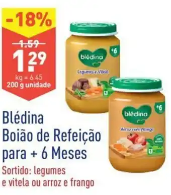 ALDI Blédina Boião de Refeição para + 6 Meses 200g promoção
