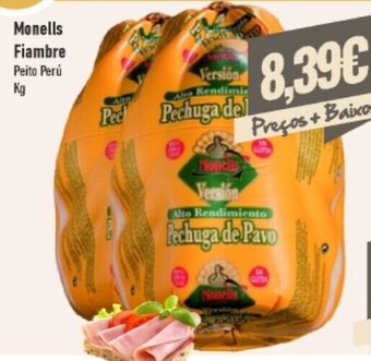 Belita Monells Fiambre Peito Perú Kg promoção