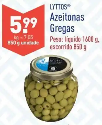ALDI Lyttos Azeitonas Gregas 850g promoção