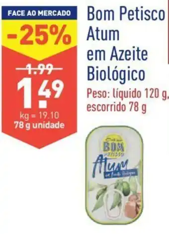 ALDI Bom Petisco Atum em Azeite Biológico 78g promoção