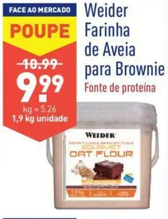 ALDI Weider Farinha de Aveia para Brownie 1,9kg promoção
