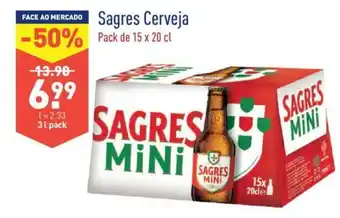 ALDI Sagres Cerveja 15x20cl promoção