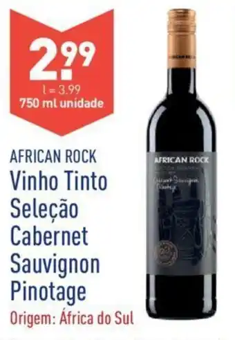 African Rock Vinho Tinto Seleção Cabernet Sauvignon Pinotage 750ml