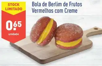 ALDI Bola de Berlim de Frutos Vermelhos com Creme promoção