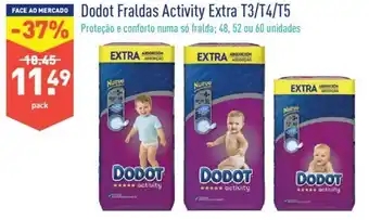 ALDI Dodot Fraldas Activity Extra T3/T4/T5 promoção