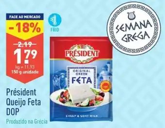 ALDI Président Queijo Feta DOP 150g promoção